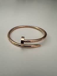 Rose Gold, Silver Nail Bracelet