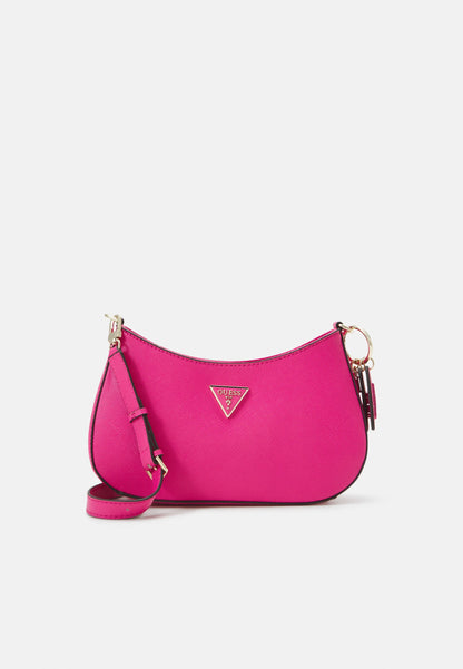 Guess Women Pink Solid Shoulder Bag With Zip Closure