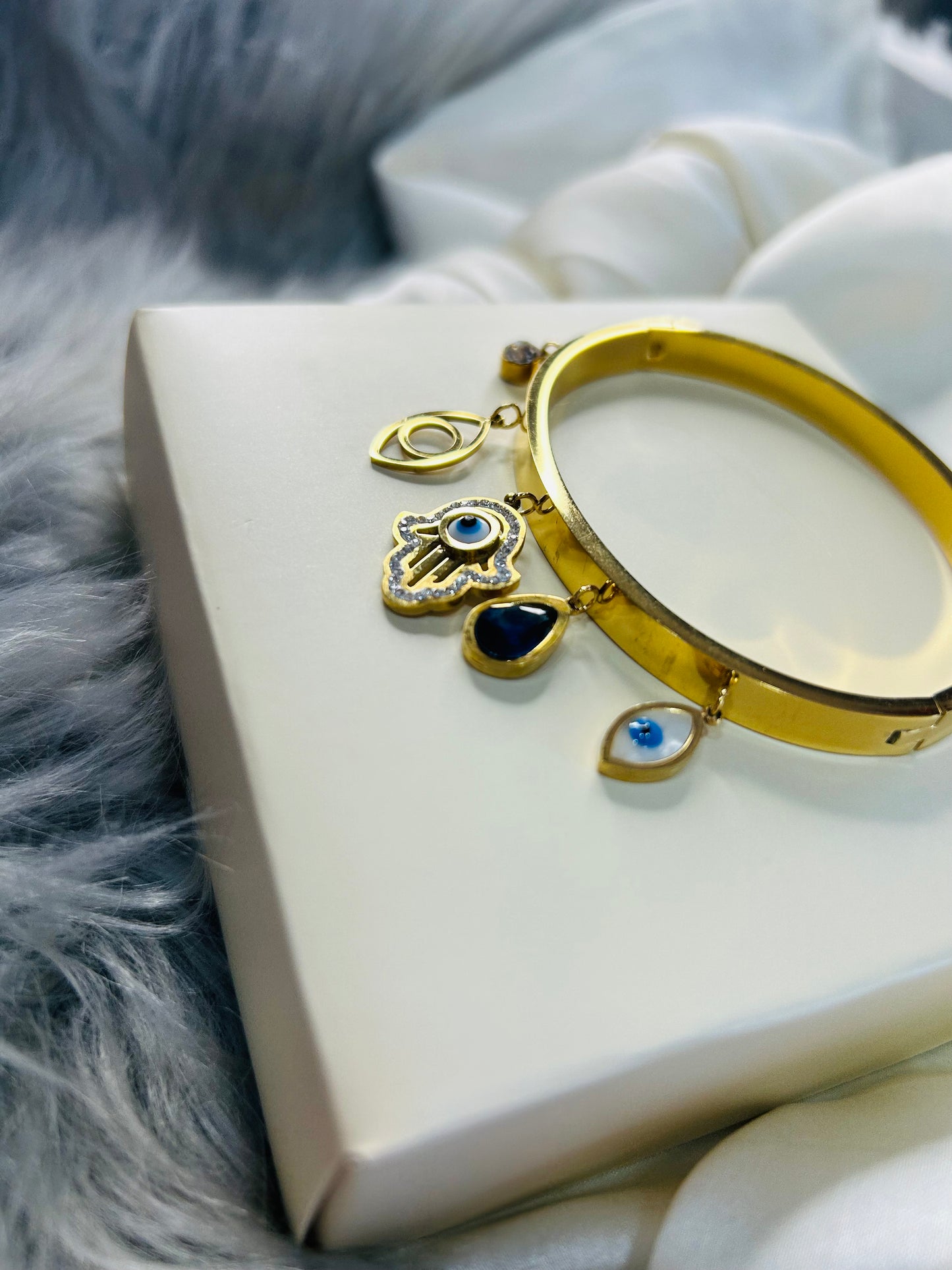 Evil Eye Bracelets | Adjustable cuff bracelet Bangle