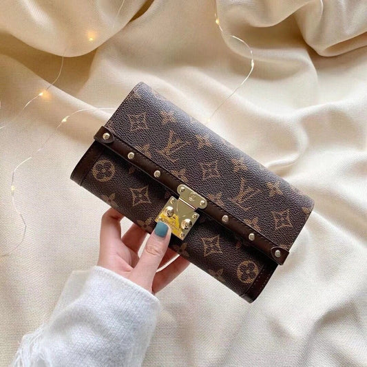 Louis Vuitton Pallas Trifold Wallet brown